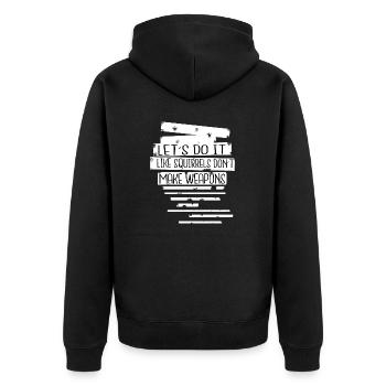 dictons drôles enfant signe de paix mondiale - Veste à capuche bio Premium Unisexe - noir - Dos - Nico (187cm)