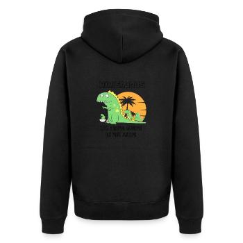 Mimisaurus Like A Normal Grandma But More Awesome - Unisex Premium Organic Zip Hoodie - black - Back - Nico (187cm)