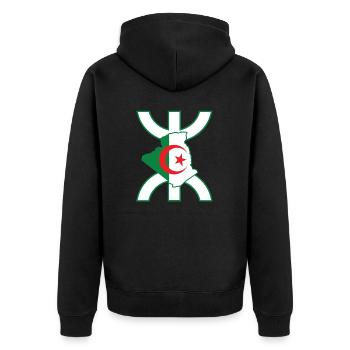 Drapeau Algérien - Z Imazighen - Veste à capuche bio Premium Unisexe - noir - Dos - Nico (187cm)
