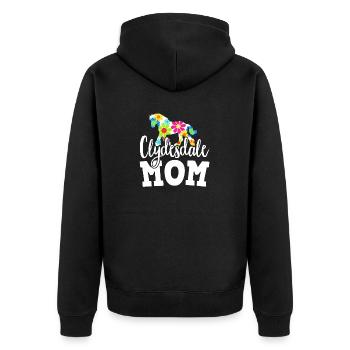 Clydesdale Horse Draft Horse Motif - Veste à capuche bio Premium Unisexe - noir - Dos - Nico (187cm)