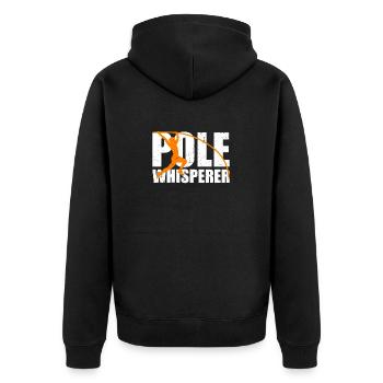 Pole Whisperer Drôle de saut à la perche - Veste à capuche bio Premium Unisexe - noir - Dos - Nico (187cm)