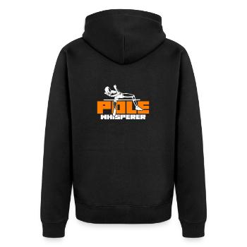 Pole Whisperer Drôle de saut à la perche - Veste à capuche bio Premium Unisexe - noir - Dos - Nico (187cm)