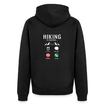 Awesome HIKING appelle cool shirt pour les randonneurs - Veste à capuche bio Premium Unisexe - noir - Dos - Nico (187cm)