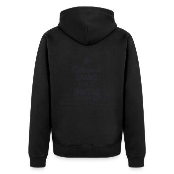 Vœux les plus chaleureux pour un joyeux Noël - Veste à capuche bio Premium Unisexe - noir - Dos - Nico (187cm)