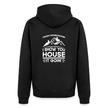 Propriétaire frais je vous montre maison Il Goin' - Veste à capuche bio Premium Unisexe - noir - Dos - Nico (187cm)