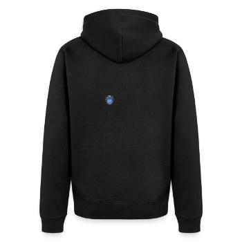 Tarantula large spider with spider web thread - Unisex Premium Organic Zip Hoodie - black - Back - Nico (187cm)