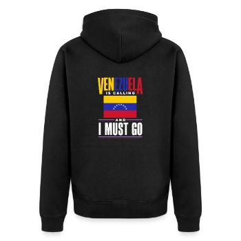 Venezuela Venezuela Venezuela Drapeau Venezuela Est - Veste à capuche bio Premium Unisexe - noir - Dos - Nico (187cm)