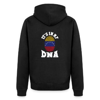 Its In My DNA Venezuela Venezuelan Venezuela Flag - Unisex Premium Bio Zip Hoodie - Schwarz - Hinten - Nico (187cm)