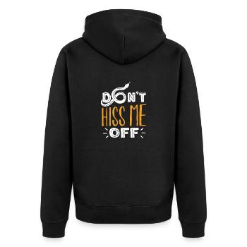 Banana Ball Python Herpetologist Dont Hiss Me Off - Unisex Premium Organic Zip Hoodie - black - Back - Nico (187cm)