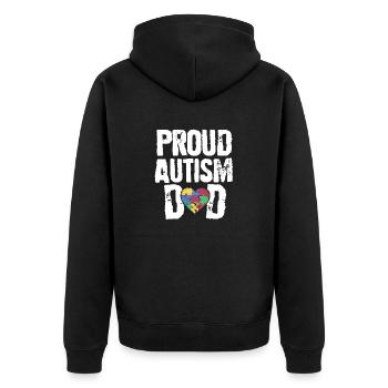 Journée de sensibilisation à l’autisme Autistes Soyez différent - Veste à capuche bio Premium Unisexe - noir - Dos - Nico (187cm)