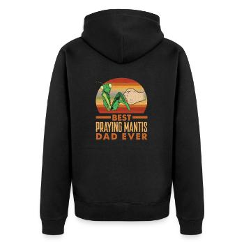 Insect Bug Collector Meilleur papa de mante religieuse de tous les temps - Veste à capuche bio Premium Unisexe - noir - Dos - Nico (187cm)