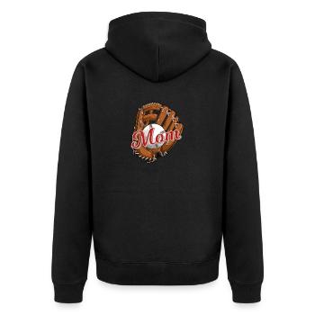 Maman de baseball pour la fête des mères de baseball softball - Veste à capuche bio Premium Unisexe - noir - Dos - Nico (187cm)