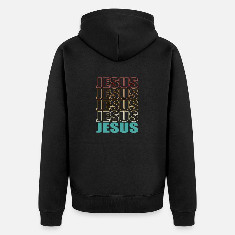 Jésus Dieu Cadeau Cool - Veste à capuche bio Premium Unisexe - noir