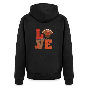 Love Turkey Stethoscope Nurse Life - Veste à capuche bio Premium Unisexe - noir - Dos - Nico (187cm)