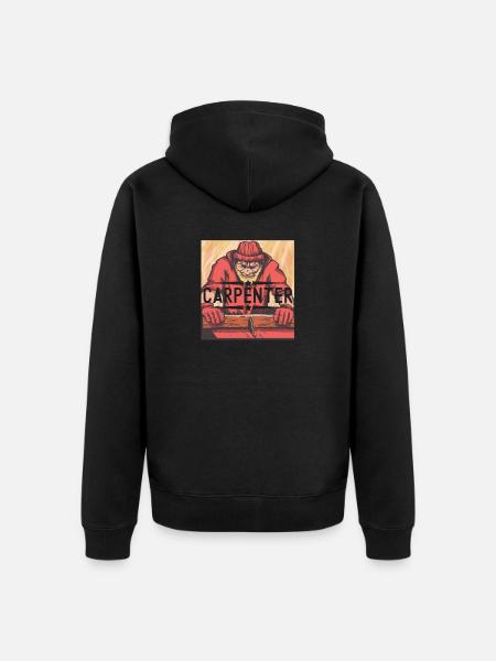 Carpenter Carpenter Woodwork Circular Saw - Unisex Premium Organic Zip Hoodie - black