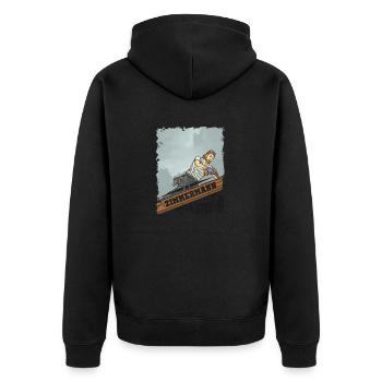 Couvreur Zimmermann Boiserie Toit de scie circulaire - Veste à capuche bio Premium Unisexe - noir - Dos - Nico (187cm)