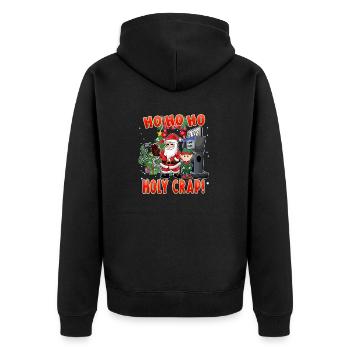 Prix élevés de l’essence de Noël, mignon mème du Père Noël - Veste à capuche bio Premium Unisexe - noir - Dos - Nico (187cm)