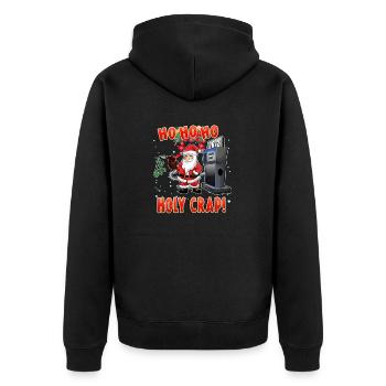 Prix élevés de l’essence de Noël, drôle de mème du Père Noël - Veste à capuche bio Premium Unisexe - noir - Dos - Nico (187cm)