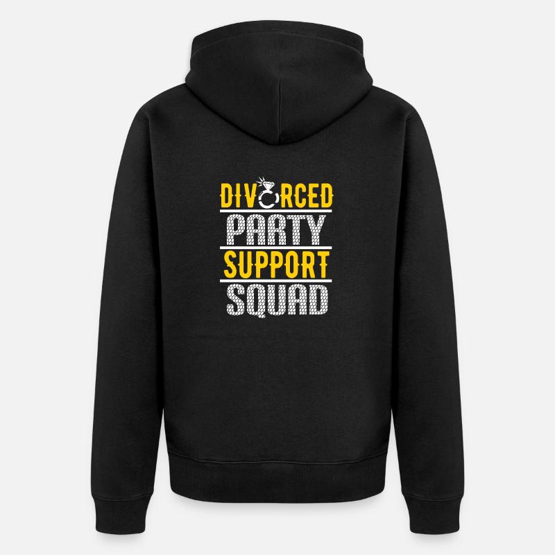 Witziges Scheidungsgeschenk Sarkastische Scheidung - Unisex Premium Bio Zip Hoodie - Schwarz