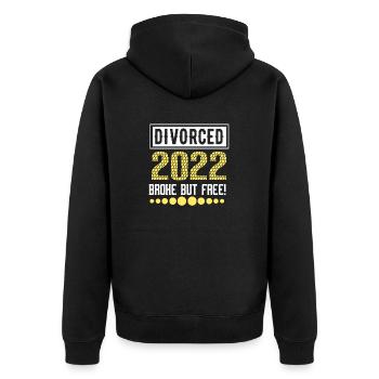 Drôle de cadeau de divorce Divorce sarcastique - Veste à capuche bio Premium Unisexe - noir - Dos - Nico (187cm)