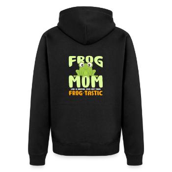 Maman grenouille comme une maman ordinaire mais plus frog-tastic - Veste à capuche bio Premium Unisexe - noir - Dos - Nico (187cm)