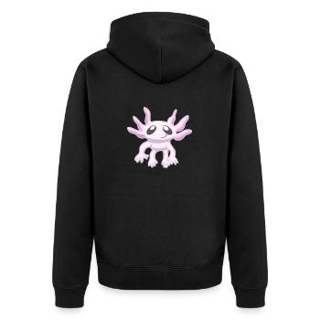 Axolotl doux - Veste à capuche bio Premium Unisexe - noir - Dos - Nico (187cm)