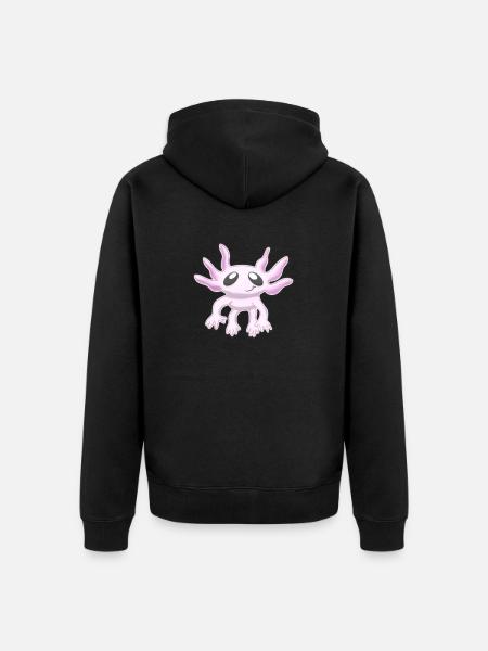 Axolotl doux - Veste à capuche bio Premium Unisexe - noir