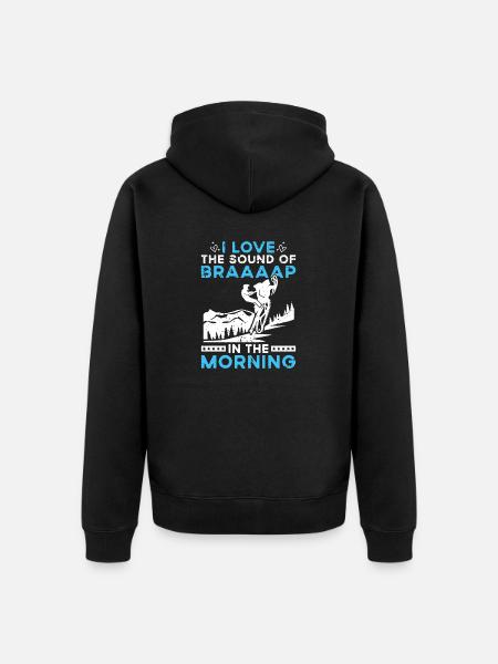 Snowmobile driver saying - Unisex Premium Organic Zip Hoodie - black