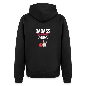 Badass Bowling MOM Cool Vintage Bowler T-Shirt - Veste à capuche bio Premium Unisexe - noir - Dos - Nico (187cm)