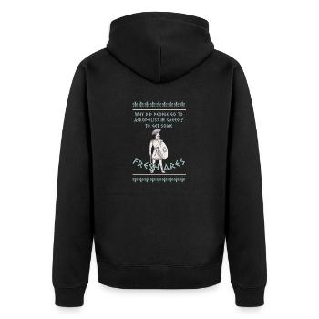 Antike Griechische Mythologie und Grichiescher - Unisex Premium Bio Zip Hoodie - Schwarz - Hinten - Nico (187cm)