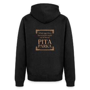 Antike Griechische Mythologie und Griechisches - Unisex Premium Bio Zip Hoodie - Schwarz - Hinten - Nico (187cm)