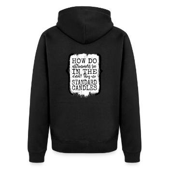 birthday gift birthday present funny sayings - Unisex Premium Bio Zip Hoodie - Schwarz - Hinten - Nico (187cm)