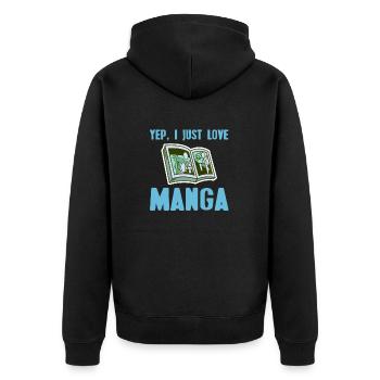 Oui, j’adore les mangas géniaux manga amateur d’anime - Veste à capuche bio Premium Unisexe - noir - Dos - Nico (187cm)