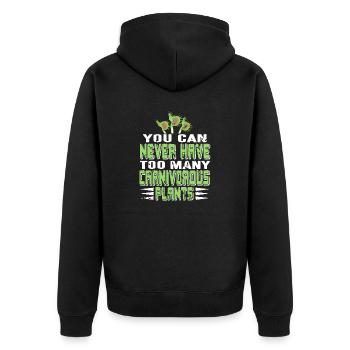 Vous ne pouvez jamais avoir à beaucoup de plantes carnivores - Veste à capuche bio Premium Unisexe - noir - Dos - Nico (187cm)