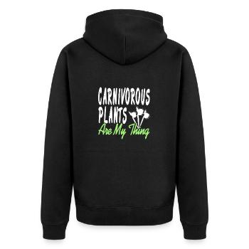 Les plantes carnivores sont mon truc Cool Retro - Veste à capuche bio Premium Unisexe - noir - Dos - Nico (187cm)