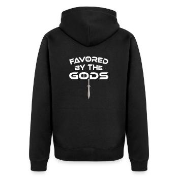 Favori des dieux - favorisé par les dieux - Veste à capuche bio Premium Unisexe - noir - Dos - Nico (187cm)