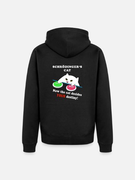 Schrödinger's cat - choose Weise! - Unisex Premium Organic Zip Hoodie - black