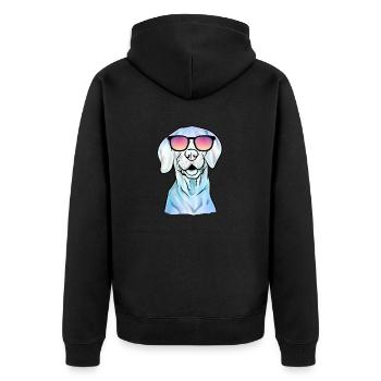 Vizsla Cool Retro Vintage Hongrois Vizsla - Veste à capuche bio Premium Unisexe - noir - Dos - Nico (187cm)