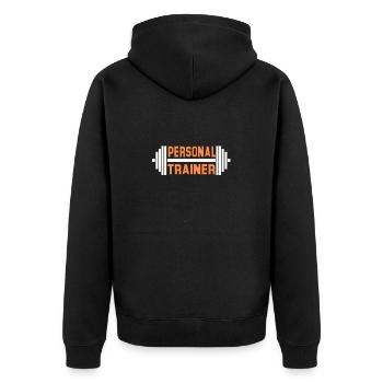 Entraîneur personnel Awesome Fitness Retro Designs - Veste à capuche bio Premium Unisexe - noir - Dos - Nico (187cm)