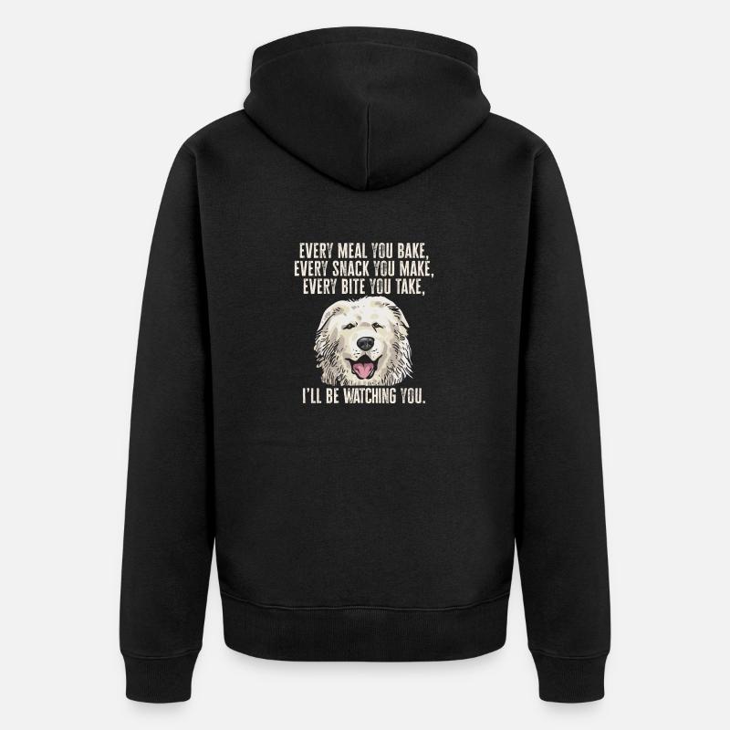 Großer Pyrenäenhund - Unisex Premium Bio Zip Hoodie - Schwarz