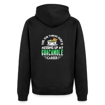 Cette chose de travail est en laiton ma carrière de guacamole - Veste à capuche bio Premium Unisexe - noir - Dos - Nico (187cm)