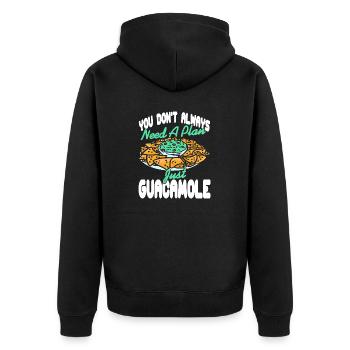 Vous n’avez pas toujours besoin d’un plan juste Guacamole drôle - Veste à capuche bio Premium Unisexe - noir - Dos - Nico (187cm)