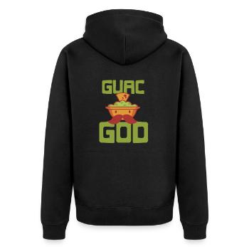 GUAC GOD Awesome Funny Guacamole Lovers Designs - Veste à capuche bio Premium Unisexe - noir - Dos - Nico (187cm)