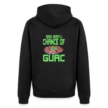 99.99% de chance de GUAC Cool Retro Guacamole Lover - Veste à capuche bio Premium Unisexe - noir - Dos - Nico (187cm)