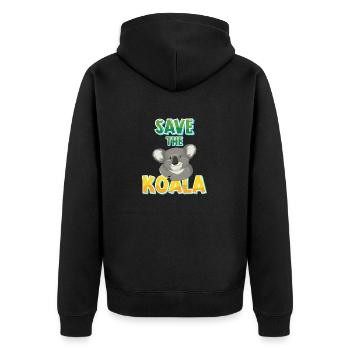 Sauver la protection des koalas pour la protection du climat des koalas - Veste à capuche bio Premium Unisexe - noir - Dos - Nico (187cm)