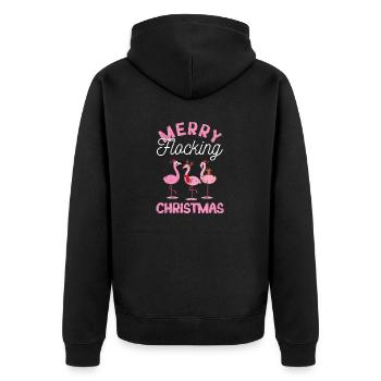 Joyeux flocage Noël Tropical Florida - Veste à capuche bio Premium Unisexe - noir - Dos - Nico (187cm)