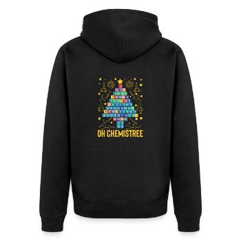 Oh Chemistree Science Arbre de Noël Chimie - Veste à capuche bio Premium Unisexe - noir - Dos - Nico (187cm)