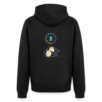 Sushi japonais Drôle Gémeaux Zodiaque Sushi Lover Jeu de mots - Veste à capuche bio Premium Unisexe - noir - Dos - Nico (187cm)