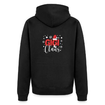 Gigi Claus Groupe de Noël Matching Famille - Veste à capuche bio Premium Unisexe - noir - Dos - Nico (187cm)