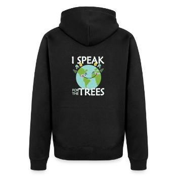 Earth Day Earthday Environmental Protection Environment Nature - Unisex Premium Organic Zip Hoodie - black - Back - Nico (187cm)